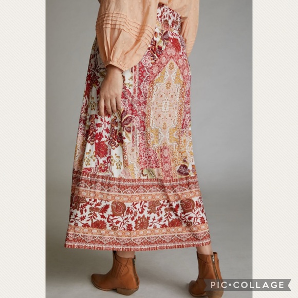 Anthropologie Indira Maxi Skirt in Pink - Picture 4 of 14